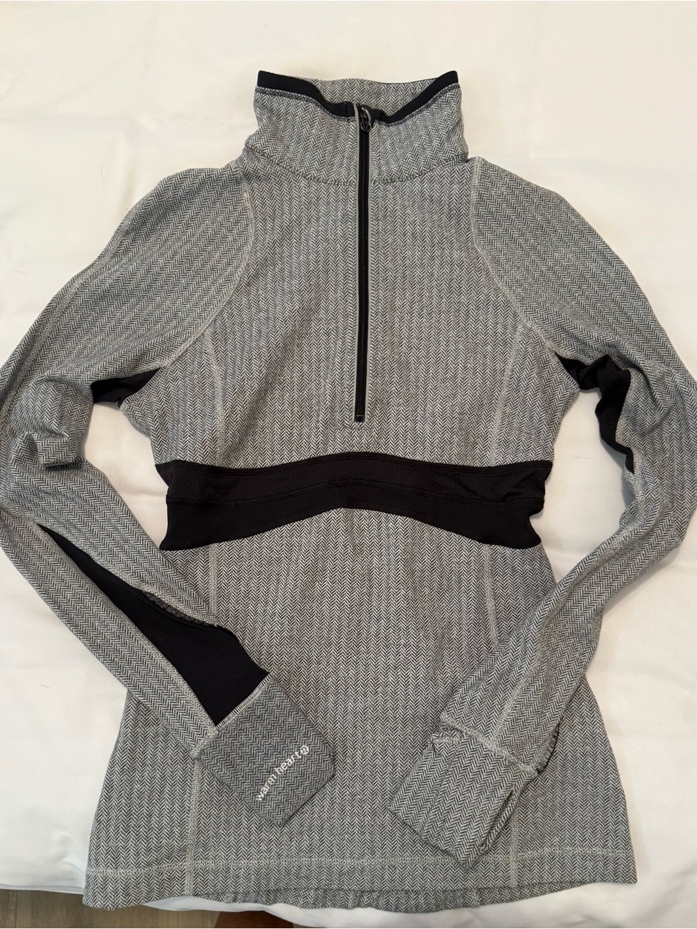 Lululemon Run Full Tilt Jacket in Ghost Herringbone Pattern
